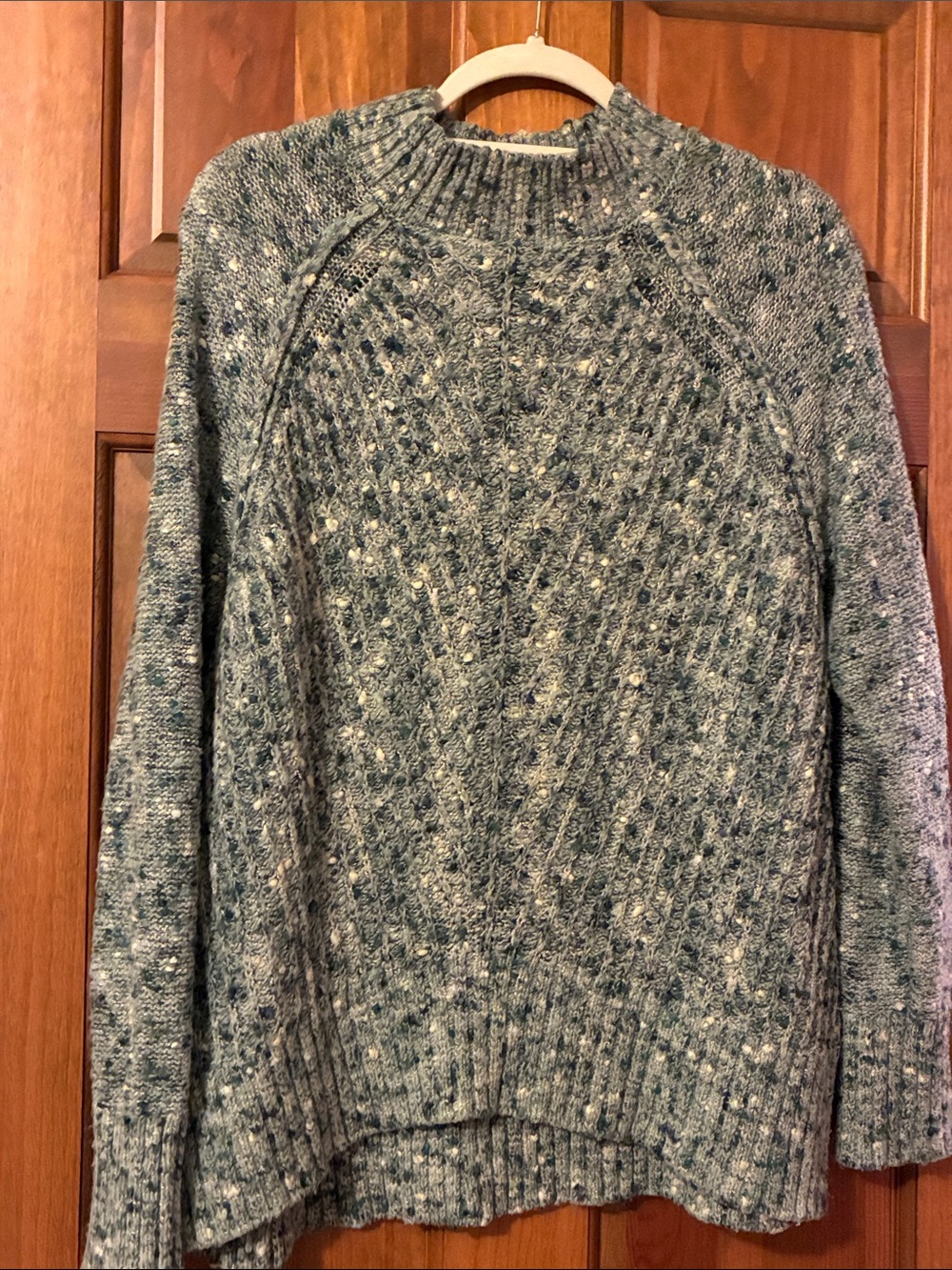 Sonoma Green & Teal Speckled Sweater